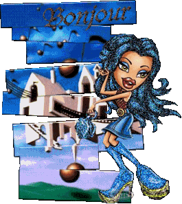 Gif bonjour fille